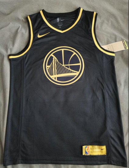 NBA 30 Curry Warriors 2018 Maillot noir gold